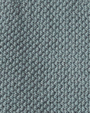 Baby Organic Cotton Sweater Knit Pullover Set in Aqua Slate, 