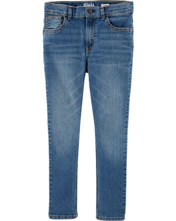 Kid Skinny Leg Indigo Bright Wash Jeans, 