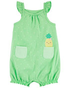 Baby Pineapple Cotton Romper, image 1 of 2 slides