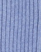 Baby Ribbed Sweater Knit Button-Front Jumpsuit - Blue, image 3 of 4 slides
