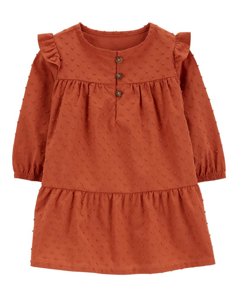 Baby Cotton Flutter Dress, image 1 of 5 slides