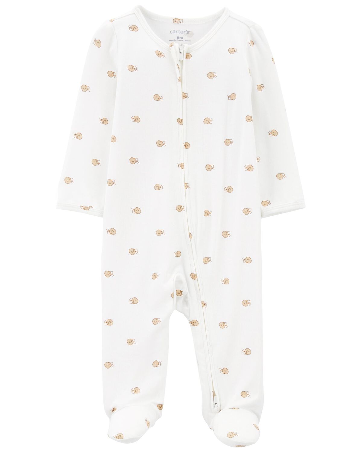 Baby Snail Print Zip-Up PurelySoft Sleep & Play Pajamas