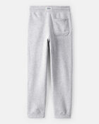 Boys Solid Fleece Drawstring Joggers - Grey, image 2 of 4 slides