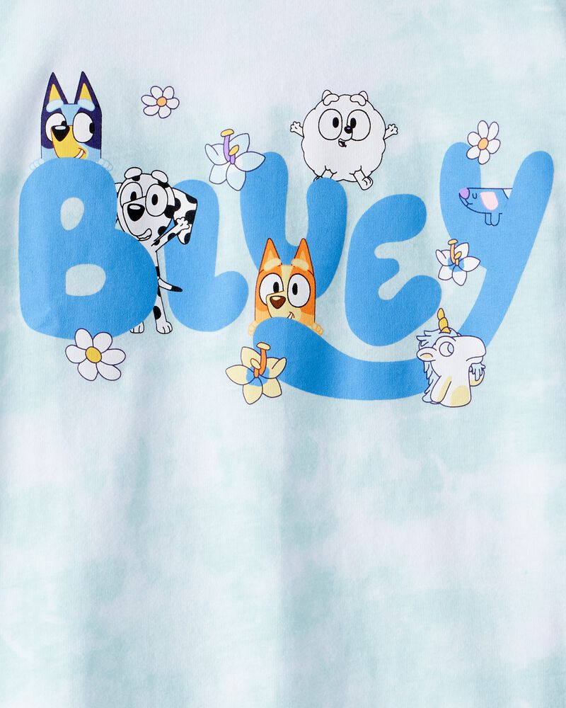 Kid Bluey Tie-Dye Short-Sleeve Graphic Tee - Blue/White, image 2 of 2 slides