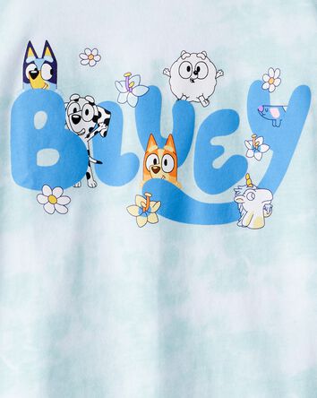 Kid Bluey Tie-Dye Short-Sleeve Graphic Tee - Blue/White, 
