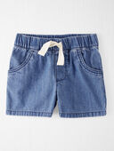 Spring Wash - Toddler Organic Cotton Chambray Drawstring Shorts