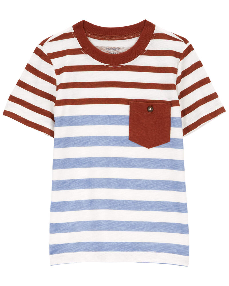 Baby Striped Pocket Slub Jersey Tee, image 1 of 3 slides