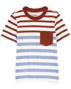 Baby Striped Pocket Slub Jersey Tee, image 1 of 3 slides