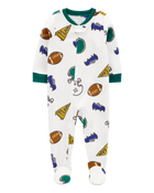 Baby 1-Piece Sport Fleece Footie Pajamas, image 1 of 4 slides