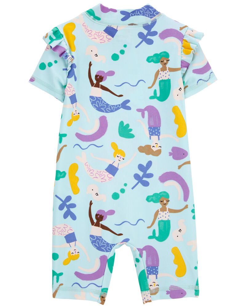Baby 1-Piece Mermaid Swim Rashguard, image 2 of 4 slides