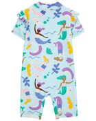 Baby 1-Piece Mermaid Swim Rashguard, image 2 of 4 slides