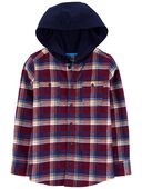 Plaid - Kid Cozy Flannel Hooded Top