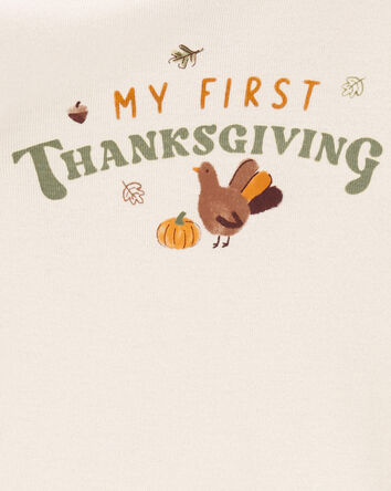 Baby My First Thanksgiving Long-Sleeve Bodysuit, 