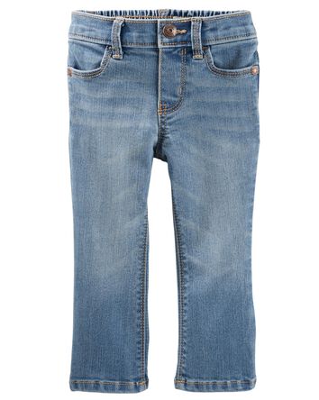 Baby Light Blue Wash Boot-Cut Jeans, 