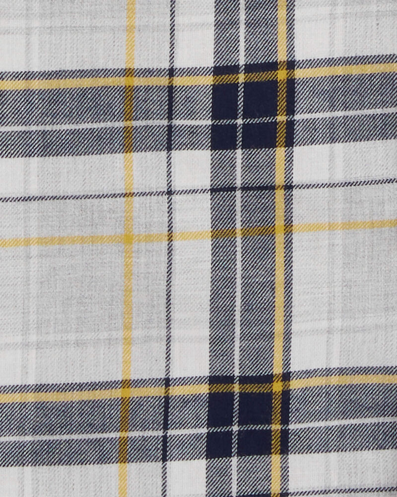 Baby Plaid Hooded Button-Down Shirt, image 3 of 4 slides