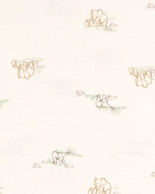 White/Grey Baby 4Pack Elephant Receiving Blankets