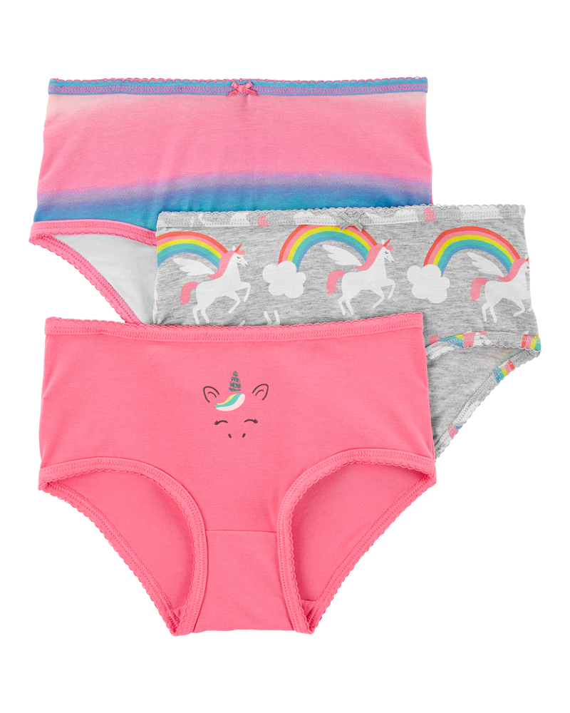 3-Pack Rainbow Print  Brief Stretch Cotton Underwear, image 1 of 2 slides