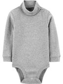 Gray - Baby Turtleneck Bodysuit