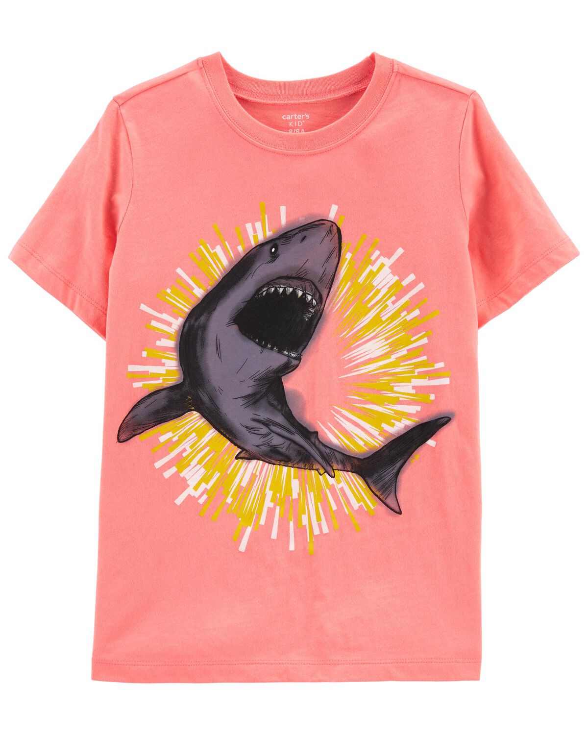 Coral Kid Shark Jersey Tee | carters.com