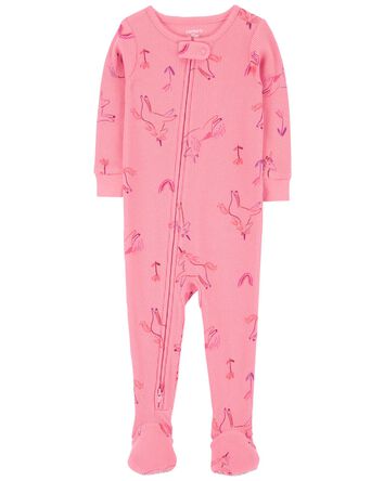 Toddler 1-Piece Unicorn Thermal Footie Pajamas, 