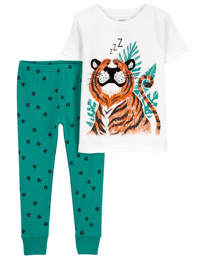 Toddler 2-Piece Tiger 100% Snug Fit Cotton Pajamas, image 1 of 2 slides