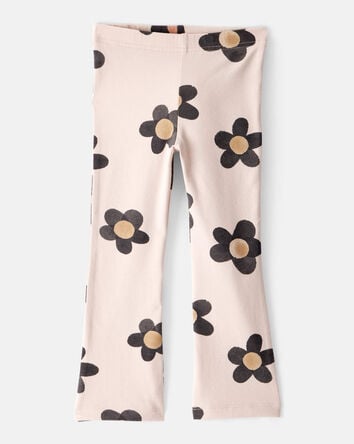 Toddler Girl Floral Cotton Flare Leggings, 