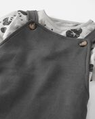 Toddler 2-Piece Organic Cotton Shortall Set, image 6 of 7 slides