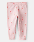 Baby Girl Cotton Ballerina Stretch Leggings - Pink, image 1 of 4 slides