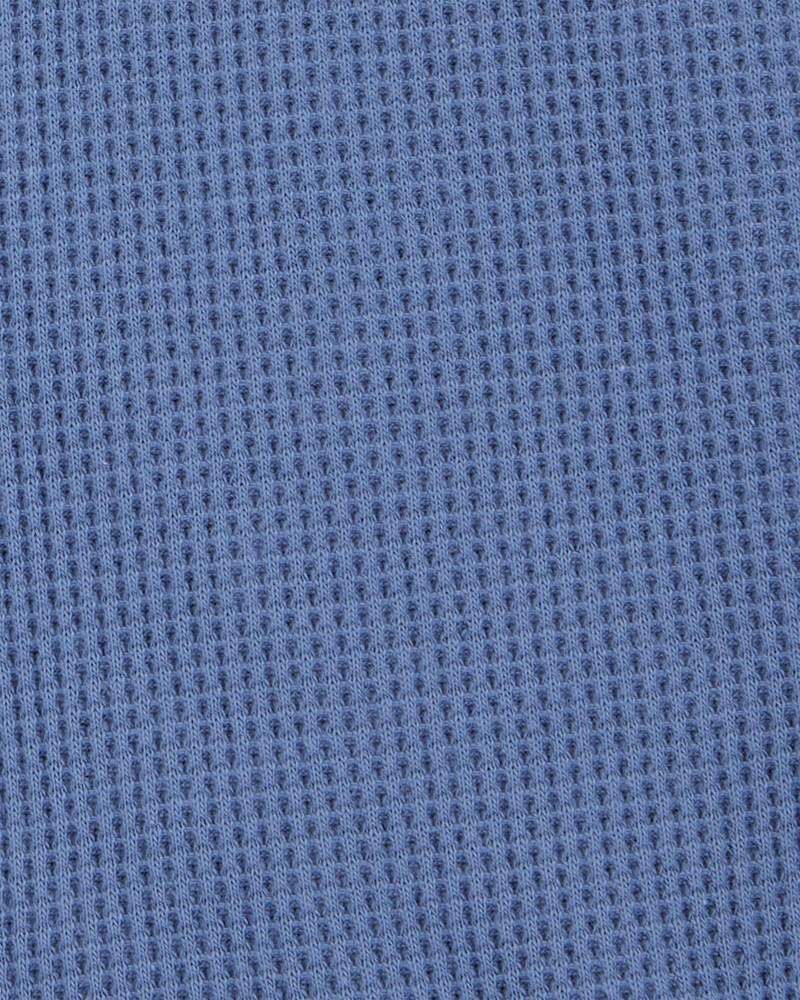 Baby Waffle Knit Drawstring Shots - Blue, image 4 of 5 slides