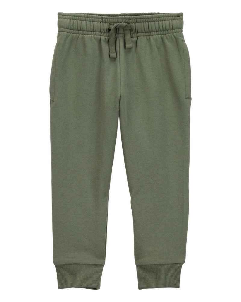 Toddler Pull-On Drawstring Joggers - Green, image 1 of 6 slides