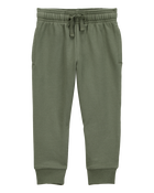 Toddler Pull-On Drawstring Joggers - Green, image 1 of 6 slides
