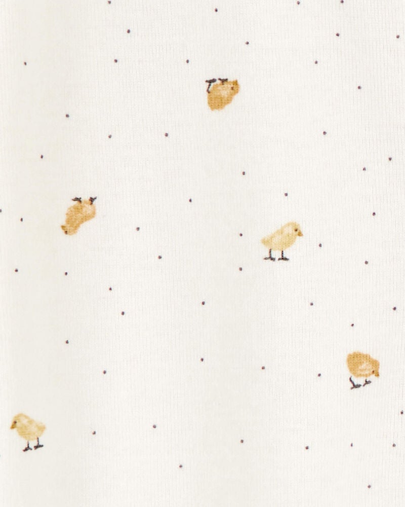 Baby 2-Pack Striped Duck Print 2-Way Zip Cotton Sleep & Play Pajamas, image 3 of 6 slides