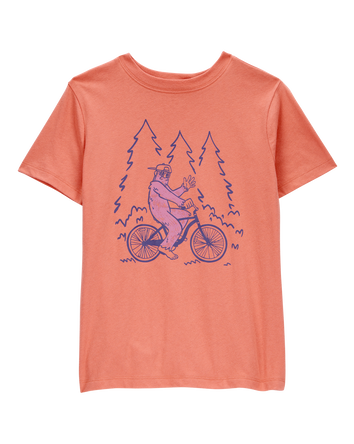 Kid Big Foot Short-Sleeve Graphic Tee - Orange, 