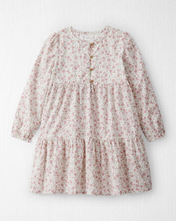 Girls Organic Cotton Dress in Prairie Blossom Print, 