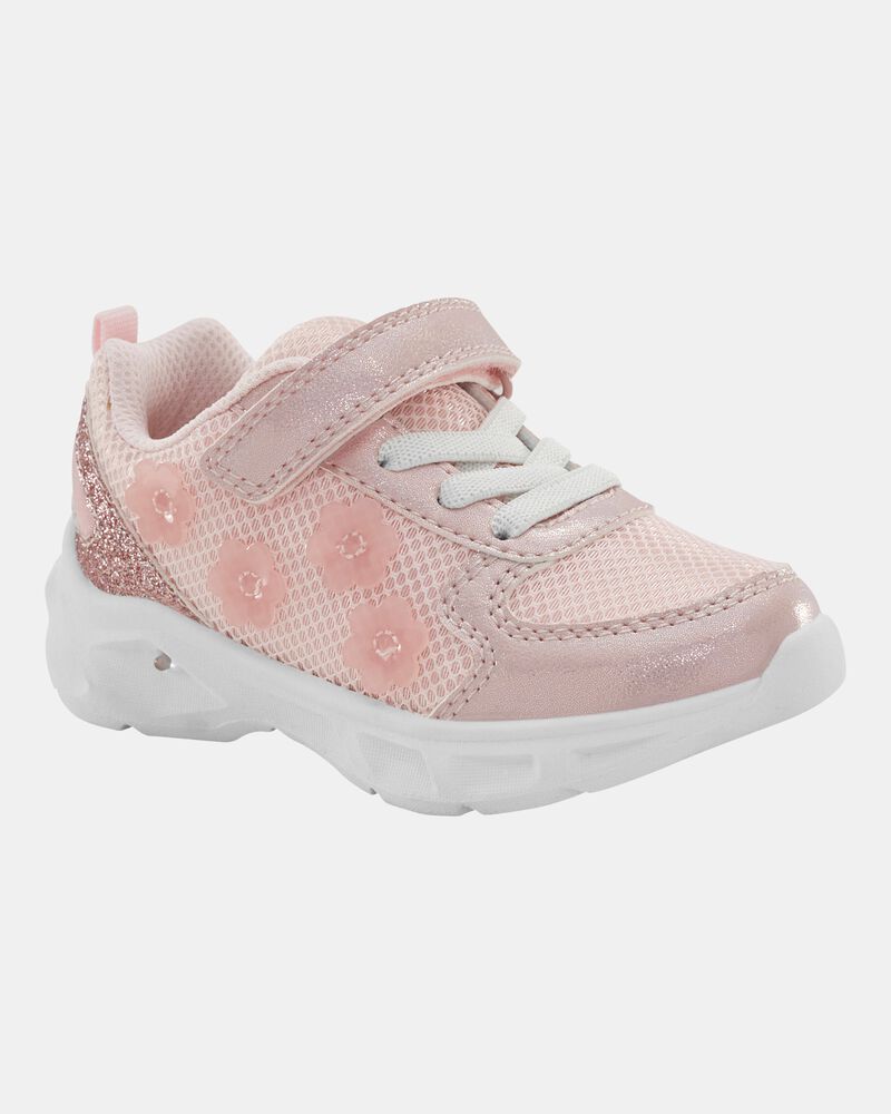 Toddler Glitter Light Up Sneakers - Pink, image 1 of 8 slides