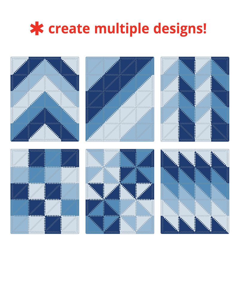 Playspot Geo Foam Floor Tiles - Blue Ombre, image 2 of 2 slides