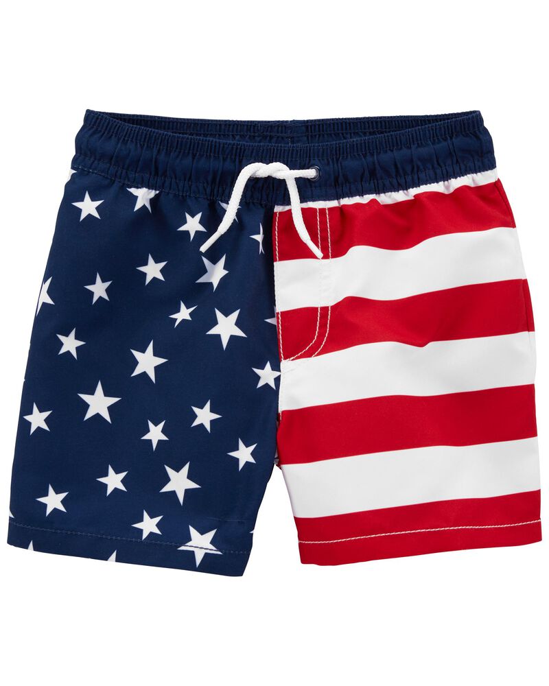 Stars and Stripes Swim Trunks, image 1 of 2 slides