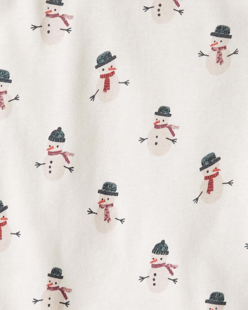 Toddler Organic Cotton Pajamas Set in Snowman, image 3 of 4 slides