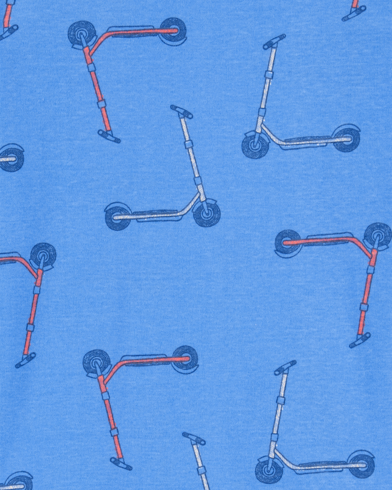 Boys 2-Piece Scooter Print 100% Snug Fit Cotton Pajamas - Blue, image 2 of 3 slides