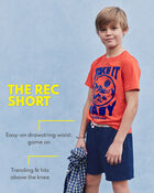 Toddler Pull-On Knit Rec Shorts, image 2 of 4 slides
