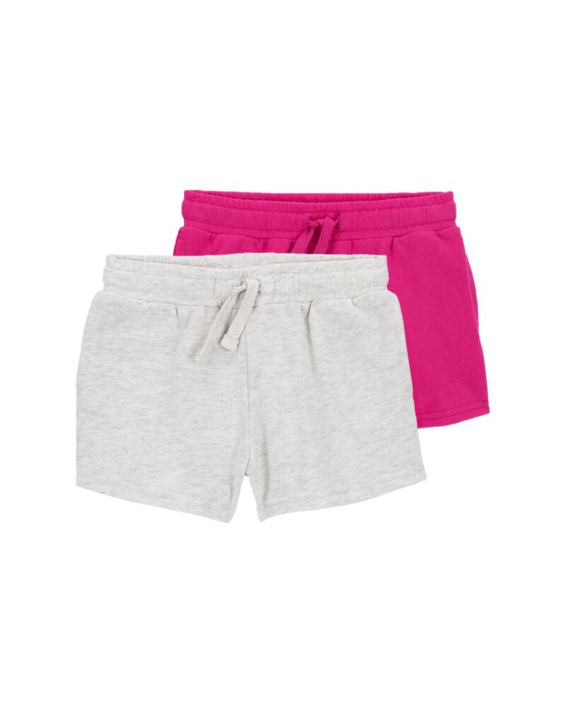 Kid 2-Pack Knit Pull-On French Terry Shorts, image 1 of 1 slides