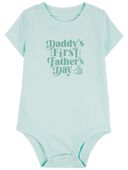 Blue - Baby First Father's Day Cotton Bodysuit