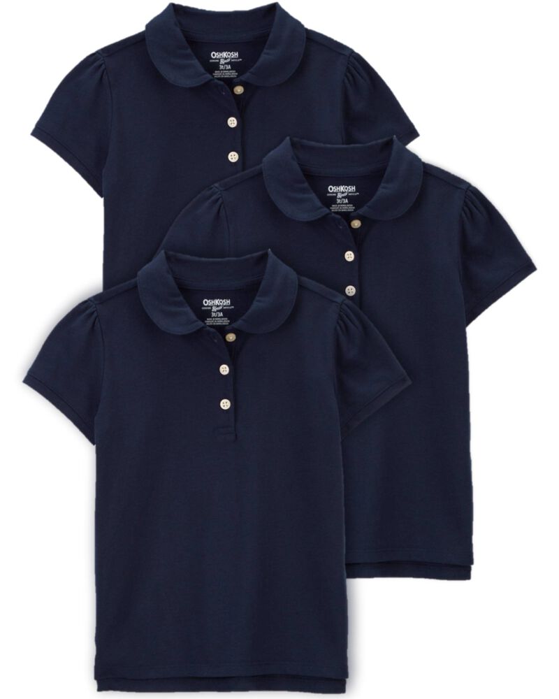 Toddler 3-Pack Jersey Uniform Polos, image 1 of 3 slides