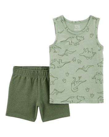 Baby 2-Piece Dinosaur Tank & Pull-On Short Set, 