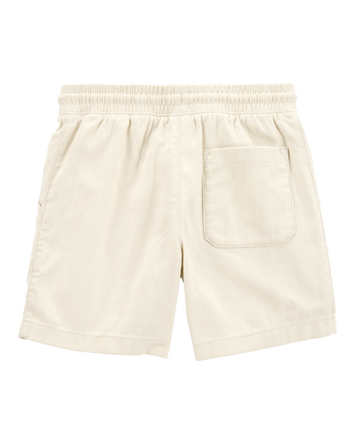 Boys Pull-On Twill Shorts - Khaki, 