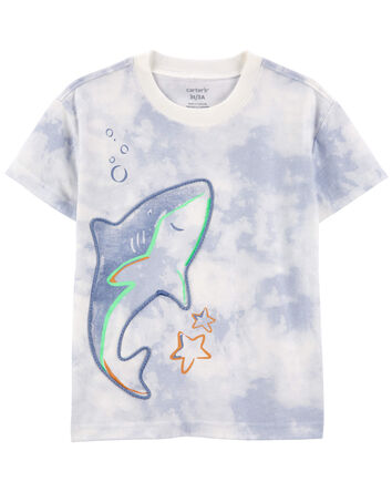 Baby 2-Piece Shark Tee & Pull-On French Terry Shorts Set, 