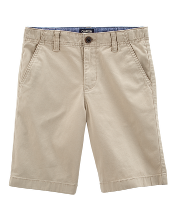 Kid Stretch Chino Uniform Shorts - Khaki, 