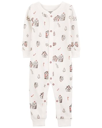 Baby 1-Piece Gingerbread Thermal Footless Pajamas, 