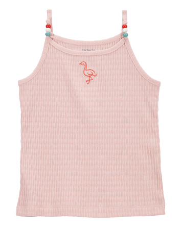 Toddler Flamingo Ribbed Tank Top, 