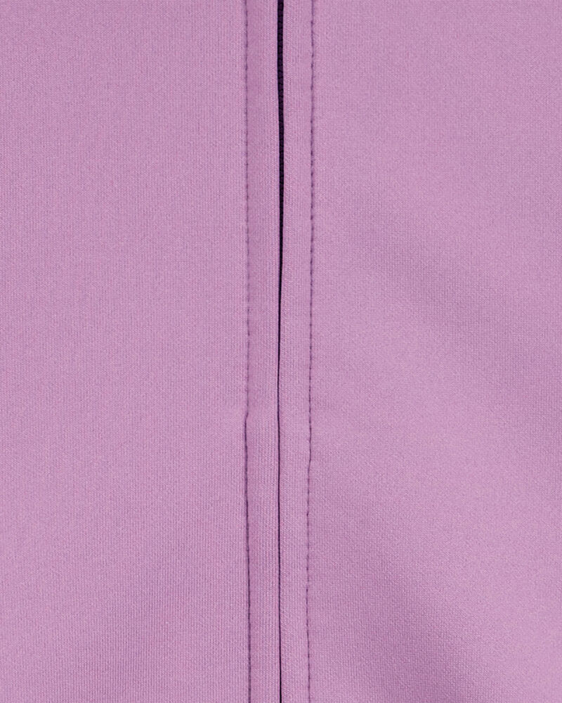 Toddler Stretch Tech Zip-Up Hooded Jacket - Purple, image 2 of 3 slides